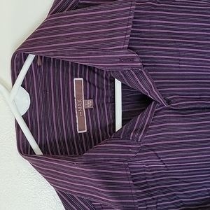 To the Max purple striped 16.5. 34/35 large. Dress shirt.